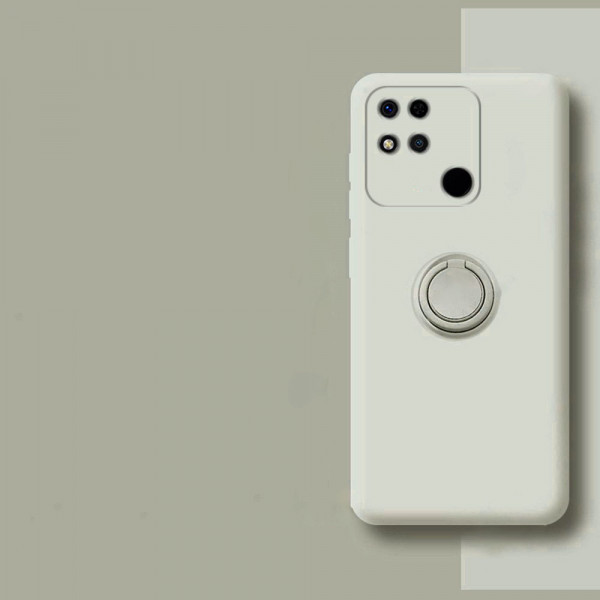 Силиконовый чехол Soft Touch с кольцом-держателем для Xiaomi Redmi 9c Молочный
