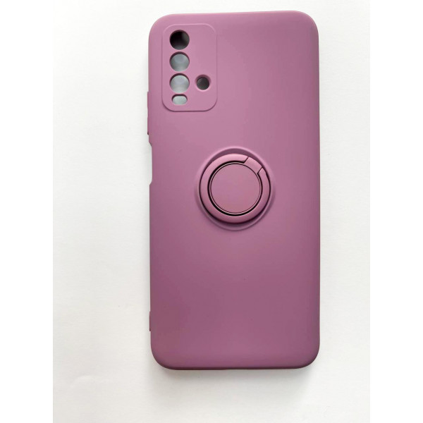 Силиконовый чехол Soft Touch с кольцом-держателем для Xiaomi Redmi 9T Фиолетовый
