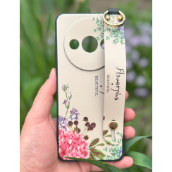 Силіконовий чохол для Xiaomi Redmi A3 з ремінцем-підставкою Flowerplus