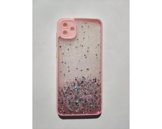 Чехол Stardust с цветными бортиками для Samsung A04 Розовый