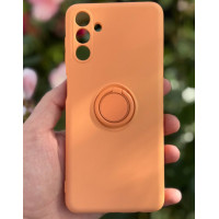 Силиконовый чехол Soft Touch с кольцом-держателем для Samsung Galaxy A14 Оранжевый