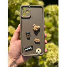 Силиконовый чехол Кофе и медведь для Samsung Galaxy A05 Коричневый