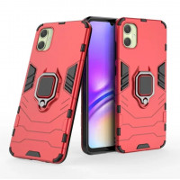 Защитный бампер IronMan для Samsung Galaxy A06 с кольцом-держателем Красный