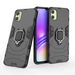 Защитный бампер IronMan для Samsung Galaxy A06 с кольцом-держателем Чёрный