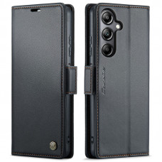 Чехол-книжка CaseMe из нубука для Samsung A05s Чёрный