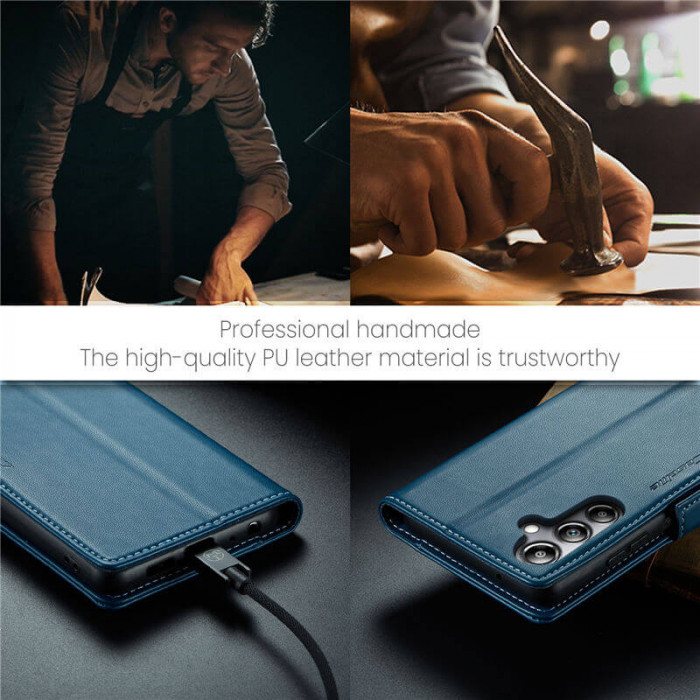 Чехол-книжка CaseMe из нубука для Samsung A05s Бирюзовый