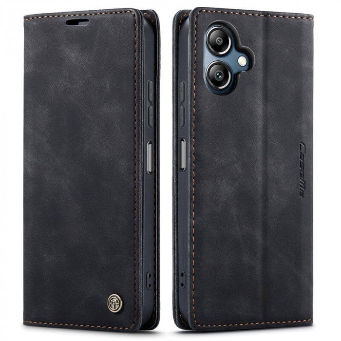 Чехол-книжка CaseMe из нубука для Samsung A07 Чёрный