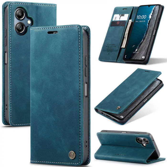 Чохол-книжка CaseMe із нубуку для Samsung A06 Бірюзовий