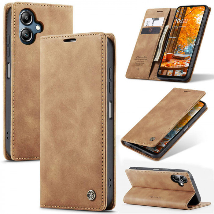 Чохол-книжка CaseMe із нубуку для Samsung A06 Світло-коричневий