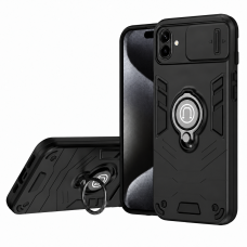 Протиударний чохол Camshield для Samsung Galaxy A07 з кільцем-тримачем Чорний