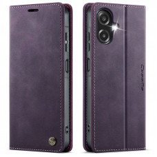 Чехол-книжка CaseMe RFID из нубука для Samsung Galaxy A06 Фиолетовый