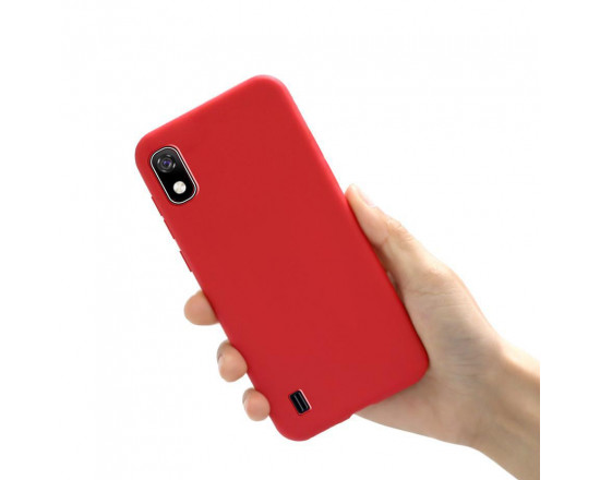 Силиконовый чехол Soft Touch для Samsung A10 Красный