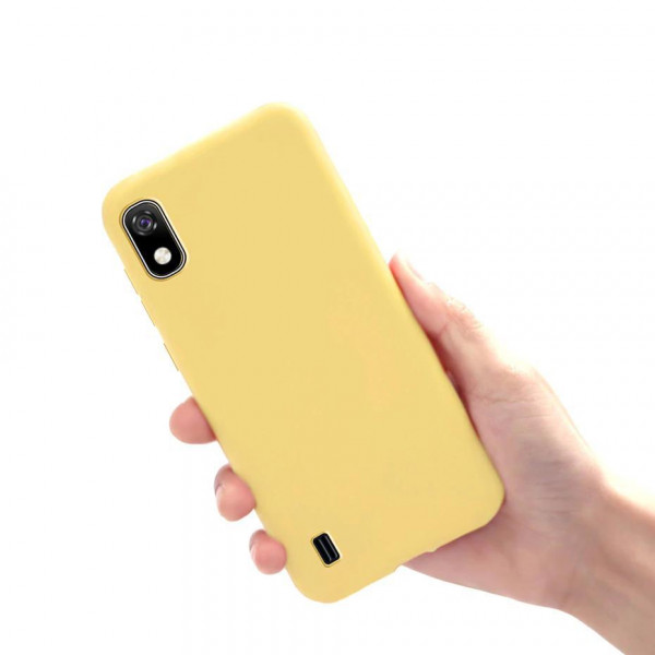 Силіконовий чохол Soft Touch для Samsung A10 Жовтий