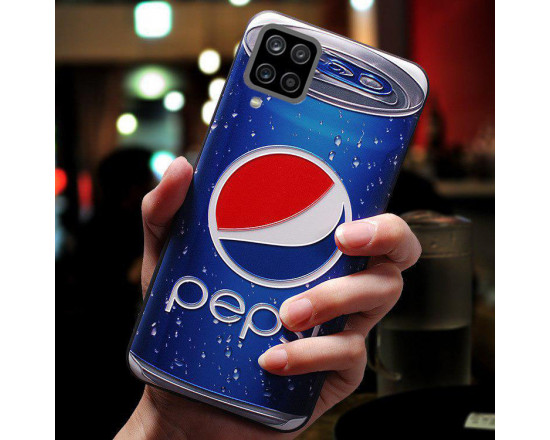 Силиконовый чехол для Samsung A12 с 3d-принтом Пепси