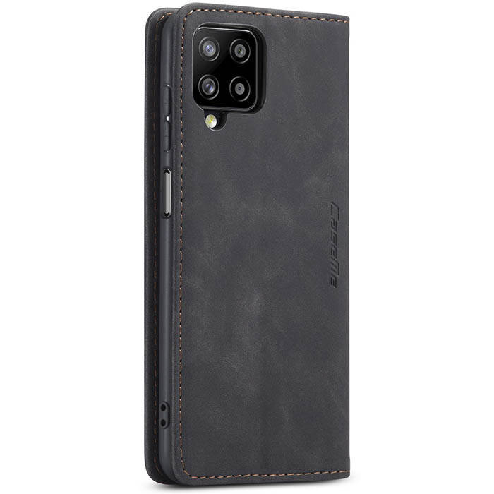 Чехол-книжка CaseMe из нубука для Samsung A12/M12 Чёрный