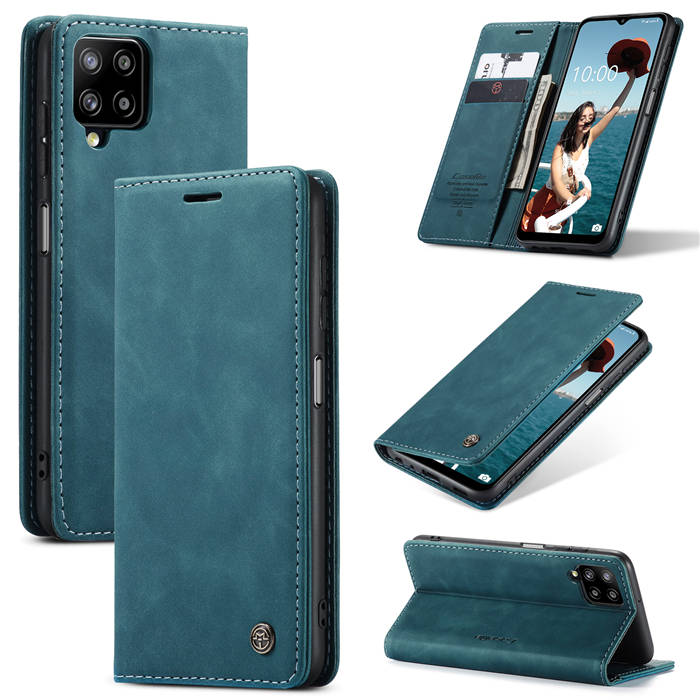 Чехол-книжка CaseMe из нубука для Samsung A12/M12 Бирюзовый