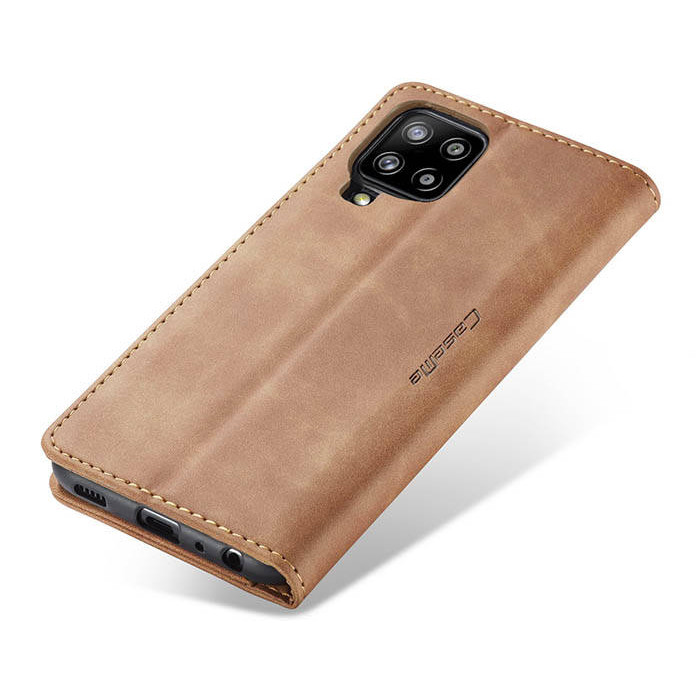 Чохол-книжка CaseMe із нубуку для Samsung A12/M12 Світло-коричневий