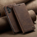 Чехол-книжка CaseMe из нубука для Samsung A24 Тёмно-коричневый