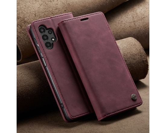 Чехол-книжка CaseMe из нубука для Samsung Galaxy A30s/A50 Бордовый