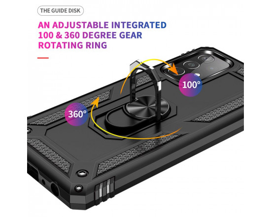 Ультратонкий протиударний чохол для Samsung A33 5G з кільцем-тримачем Чорний