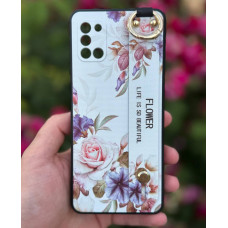 Силіконовий чохол для Samsung Galaxy A31 з ремінцем-підставкою Троянди