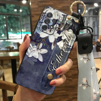 Силиконовый чехол для Samsung Galaxy A23 с ремешком-подставкой и на шею Магнолия