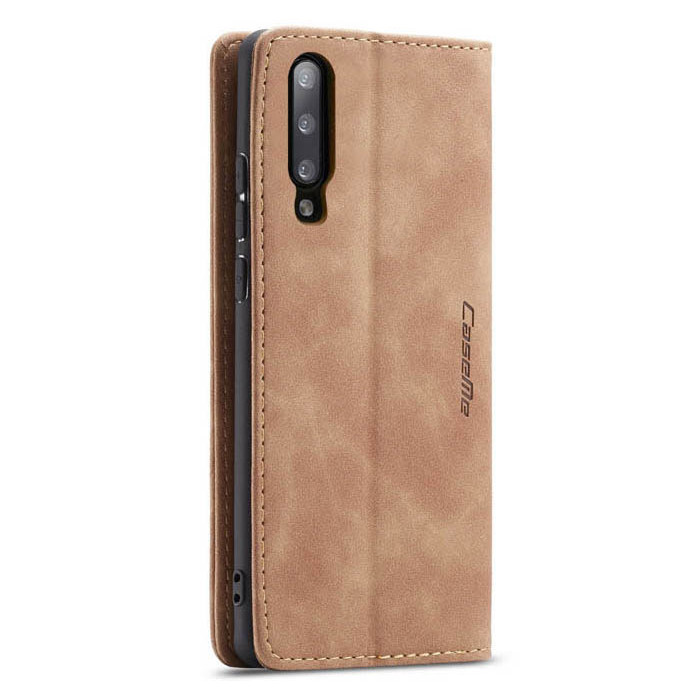 Чехол-книжка CaseMe из нубука для Samsung Galaxy A30s/A50 Светло-коричневый