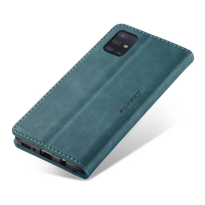 Чехол-книжка CaseMe из нубука для Samsung A51 Бирюзовый