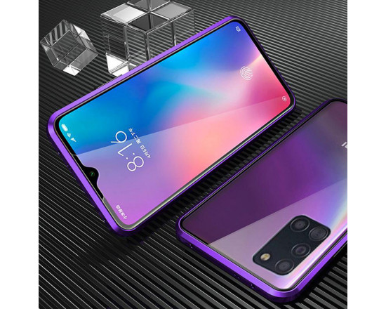 Двухсторонний магнитный чехол для Samsung A51 Фиолетовый