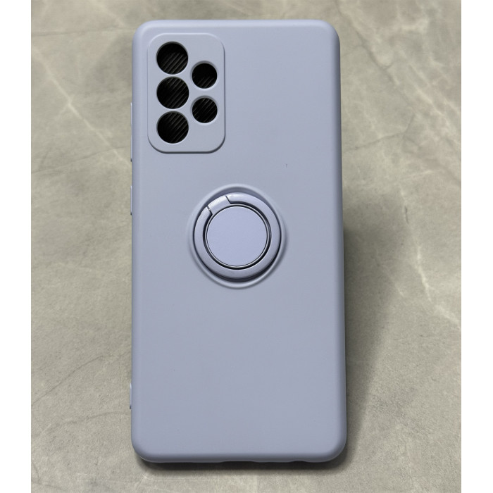 Силиконовый чехол Soft Touch с кольцом-держателем для Samsung A52 Лавандовый