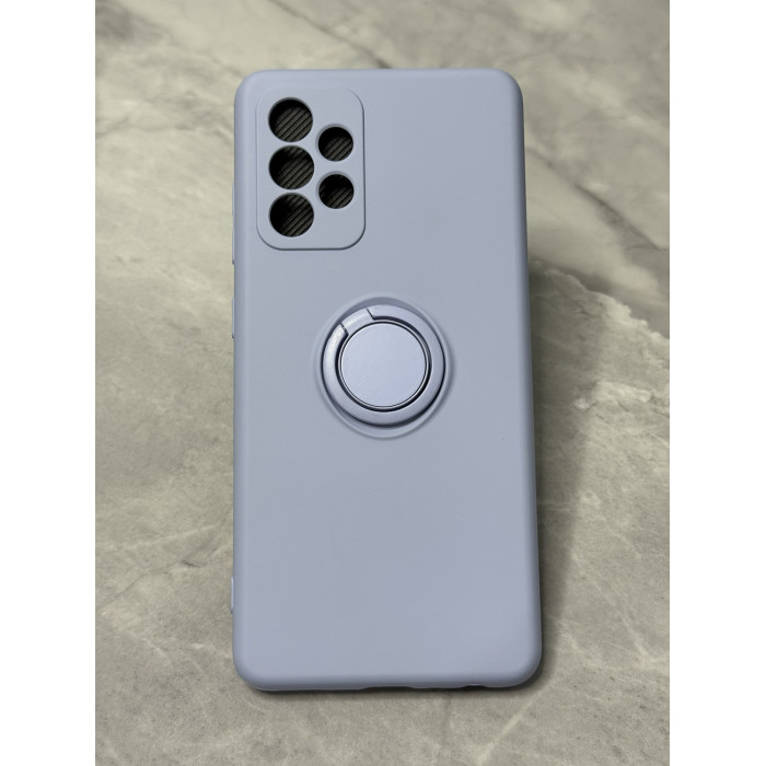 Силиконовый чехол Soft Touch с кольцом-держателем для Samsung A52 Лавандовый