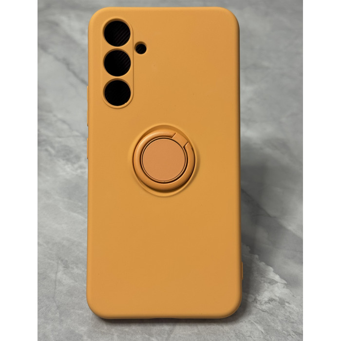 Силиконовый чехол Soft Touch с кольцом-держателем для Samsung Galaxy A54 Оранжевый