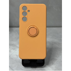 Силиконовый чехол Soft Touch с кольцом-держателем для Samsung Galaxy A54 Оранжевый