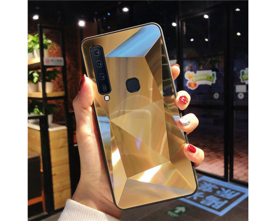 Силіконовий чохол із дзеркальним покриттям для Samsung A9 2018 Золотий