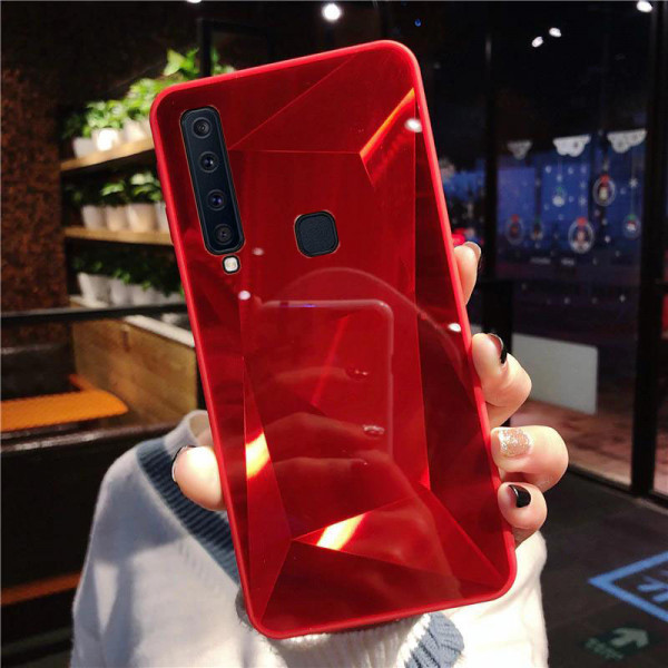 Силиконовый чехол с зеркальным покрытием для Samsung A9 2018 Красный