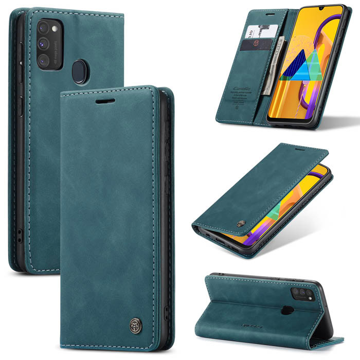 Чохол-книжка CaseMe із нубуку для Samsung Galaxy M30s/M21 Бірюзовий