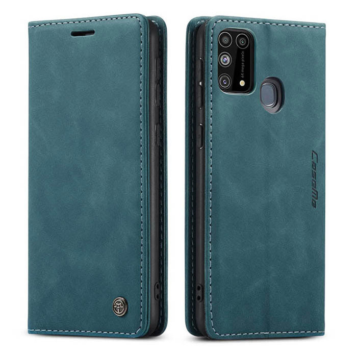 Чехол-книжка CaseMe из нубука для Samsung M31/M21s Бирюзовый