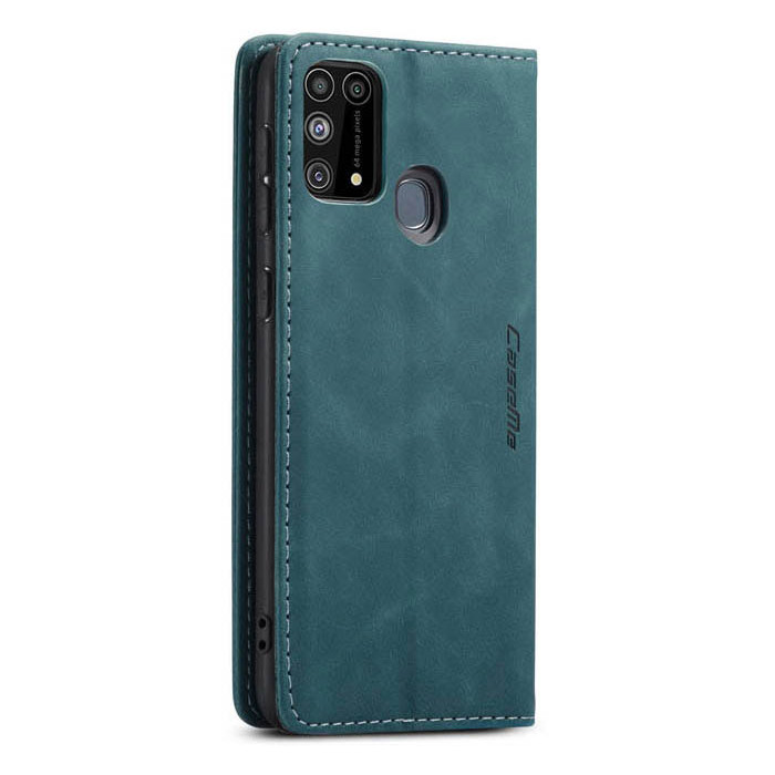 Чехол-книжка CaseMe из нубука для Samsung M31/M21s Бирюзовый