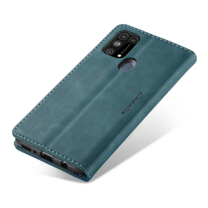 Чехол-книжка CaseMe из нубука для Samsung M31/M21s Бирюзовый