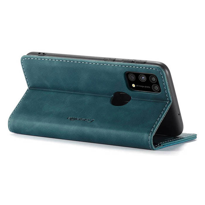 Чехол-книжка CaseMe из нубука для Samsung M31/M21s Бирюзовый