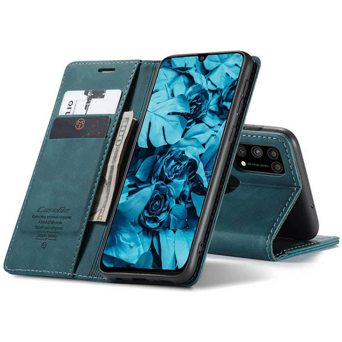 Чехол-книжка CaseMe из нубука для Samsung M31/M21s Бирюзовый