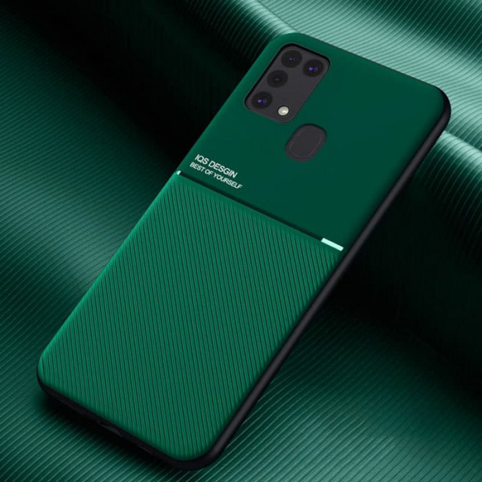 Силиконовый чехол IQS Design для Samsung Galaxy M31 Зеленый