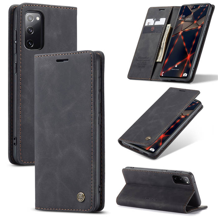 Чохол-книжка CaseMe із нубуку для Samsung Galaxy S20 FE Чорний