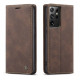 Чехол-книжка CaseMe из нубука для Samsung S21 Ultra Тёмно-коричневый