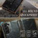 Чехол-книжка CaseMe Retro для Samsung S22 Чёрно-коричневый