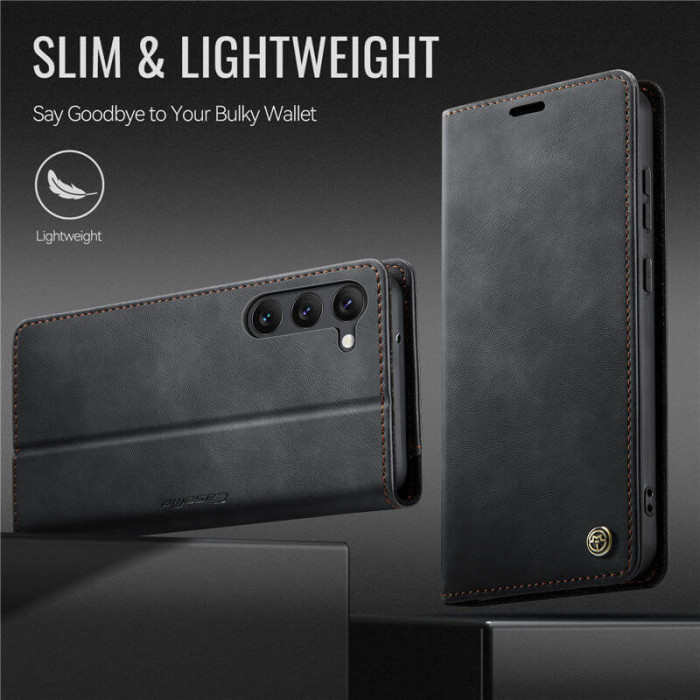 Чехол-книжка CaseMe RFID из нубука для Samsung Galaxy S23 Черный