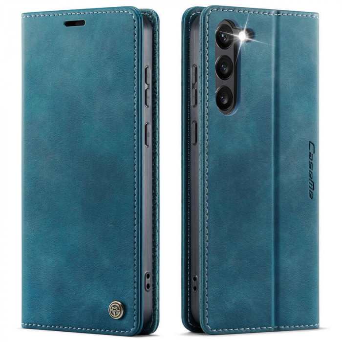 Чехол-книжка CaseMe RFID из нубука для Samsung Galaxy S23 Бирюзовый