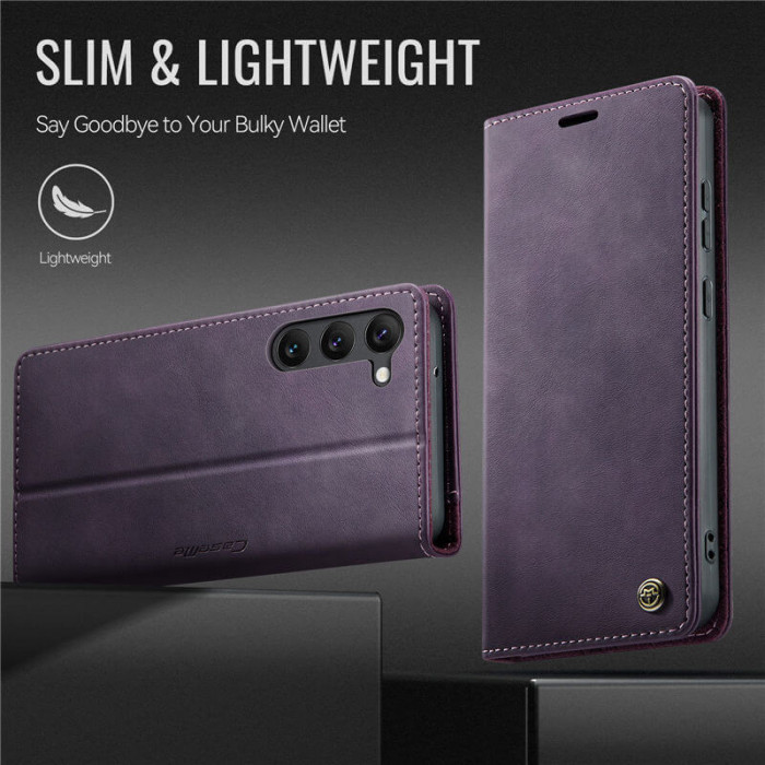 Чехол-книжка CaseMe RFID из нубука для Samsung Galaxy S23 Фиолетовый