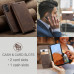 Чохол-книжка CaseMe із нубуку для Samsung S23 FE Темно-коричневий