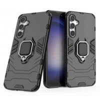 Захисний бампер IronMan для Samsung Galaxy A35 з кільцем-тримачем Чорний